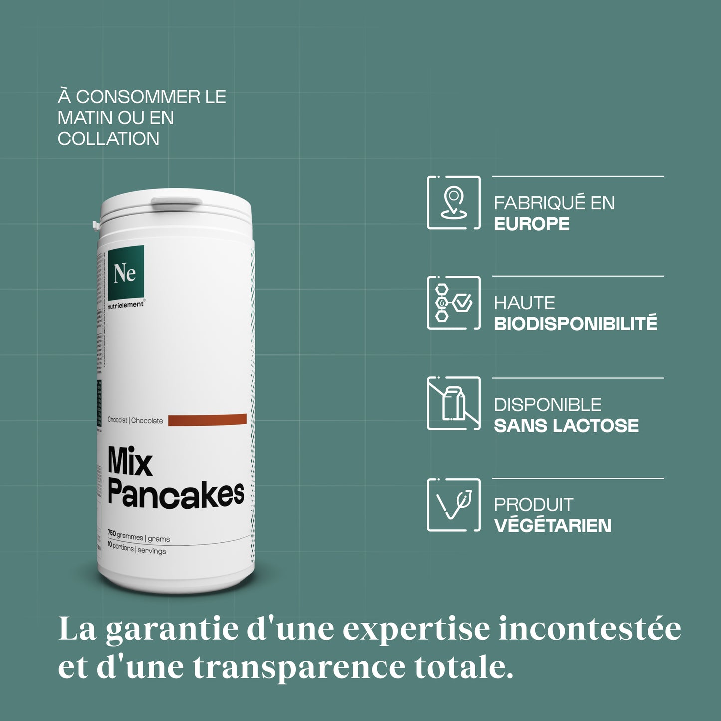 Mix pancakes protéinés au chocolat