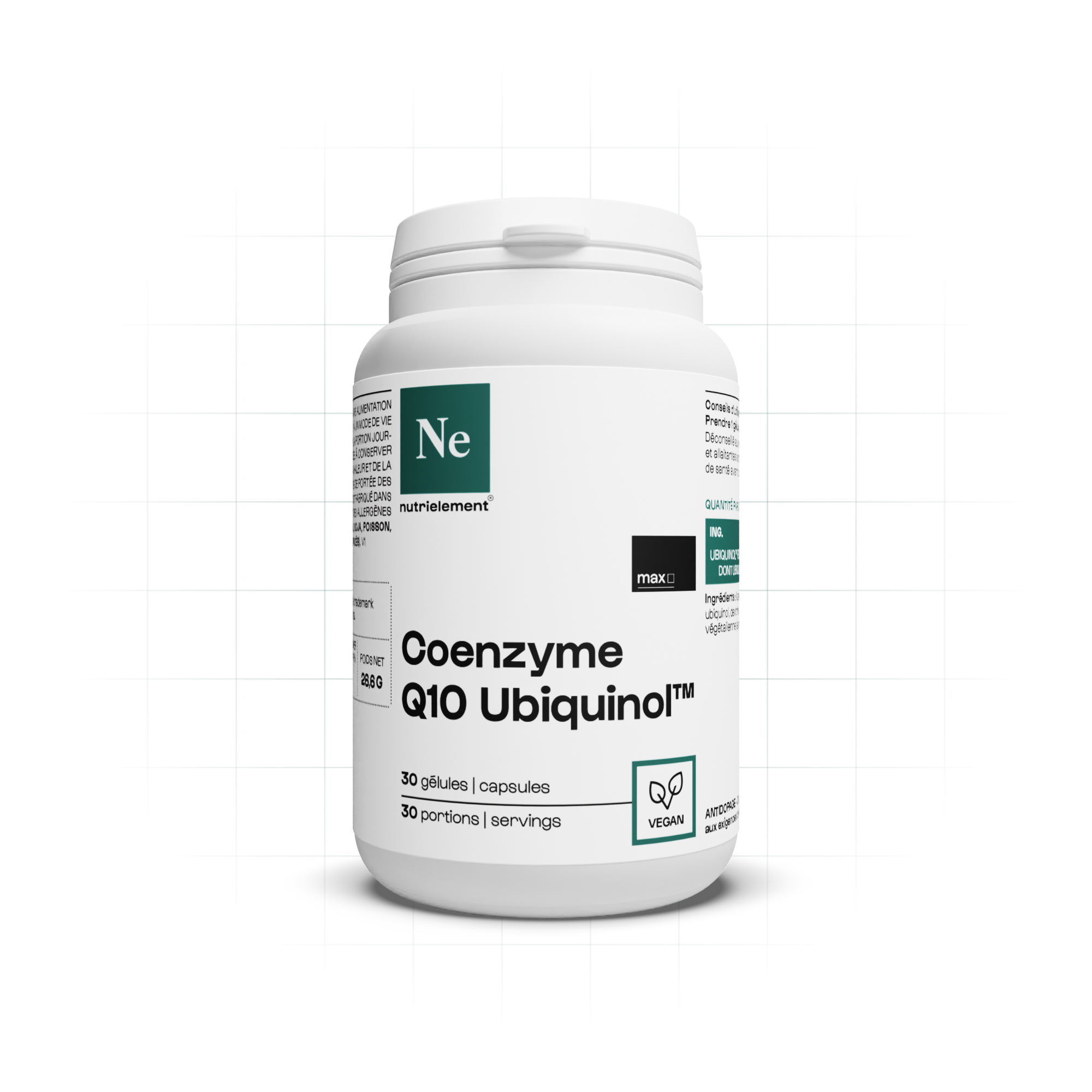 Ubiquinol Q10 (Coenzyme Q10) - Complément Alimentaire Herbolistique, 60 Gélules, Date 03/2027
