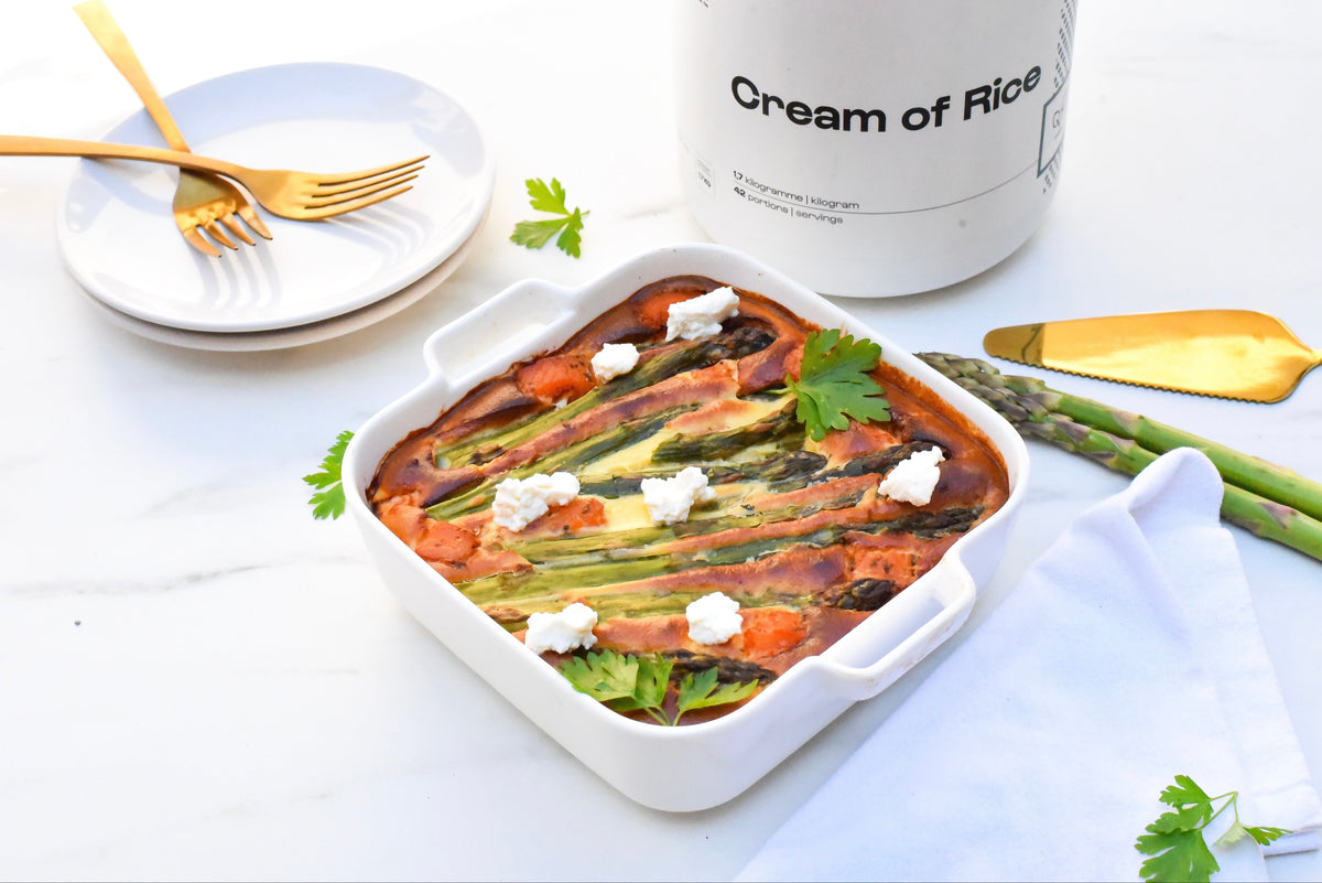 Quiche sans pâte à la crème de riz