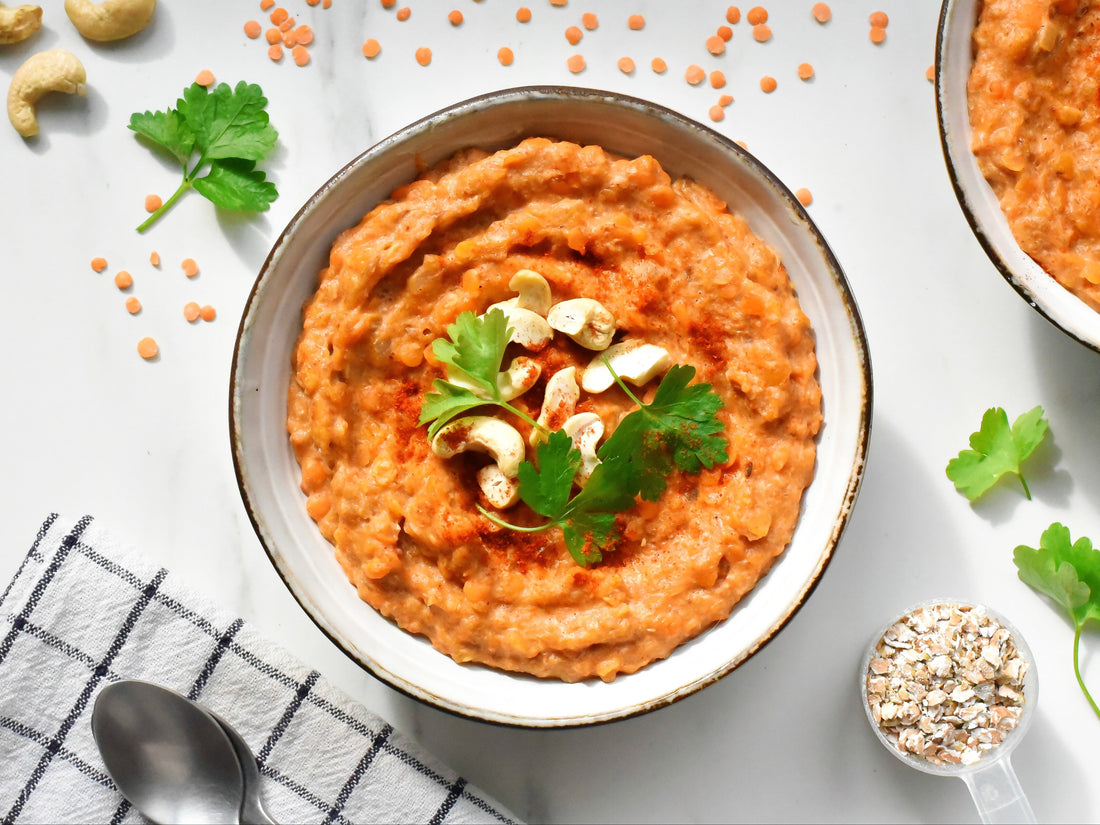 Dahl de lentilles façon porridge salé