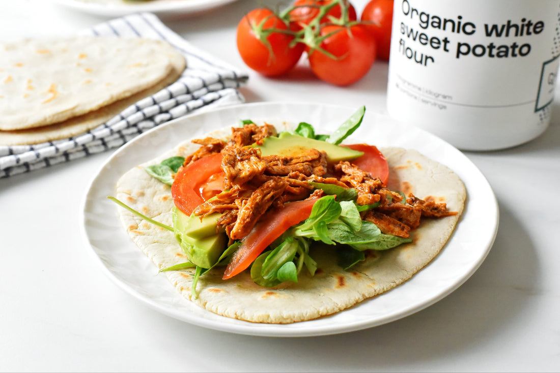 Wraps à la farine de patate douce