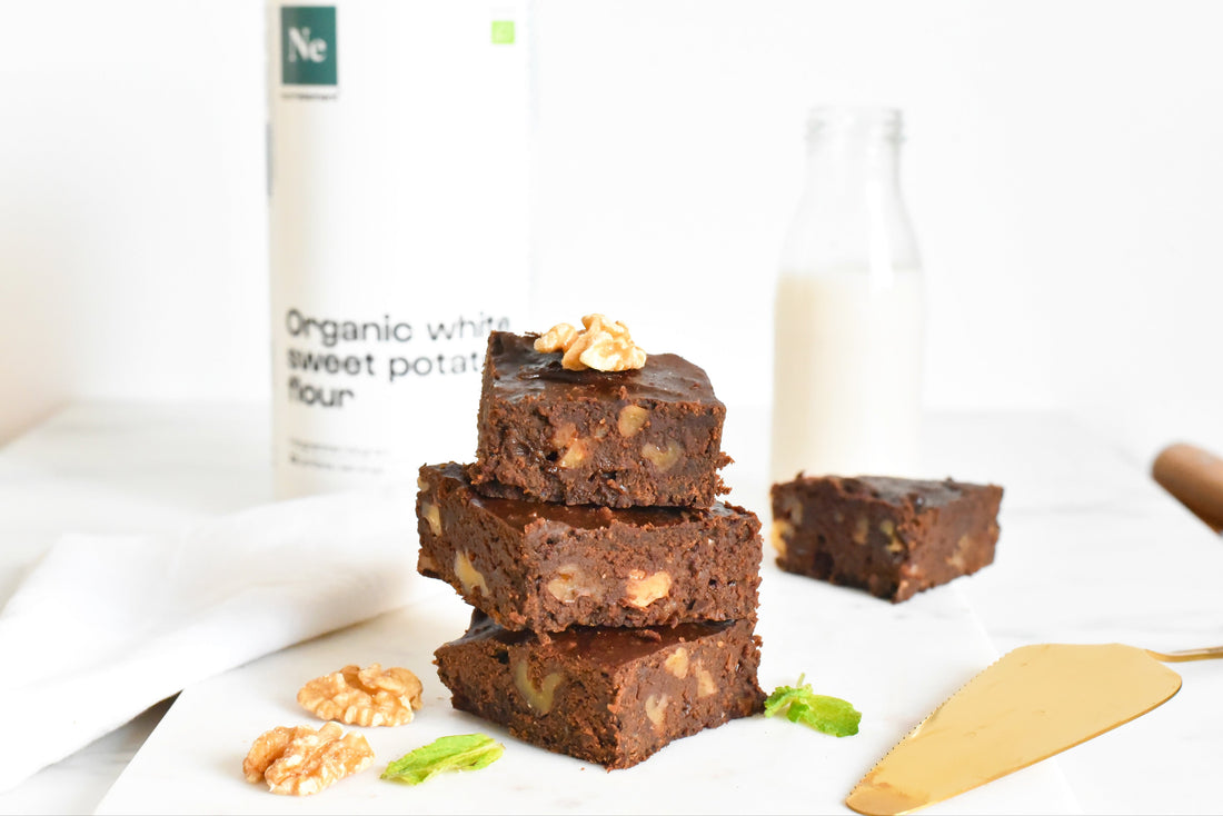 Brownie à la farine de patate douce
