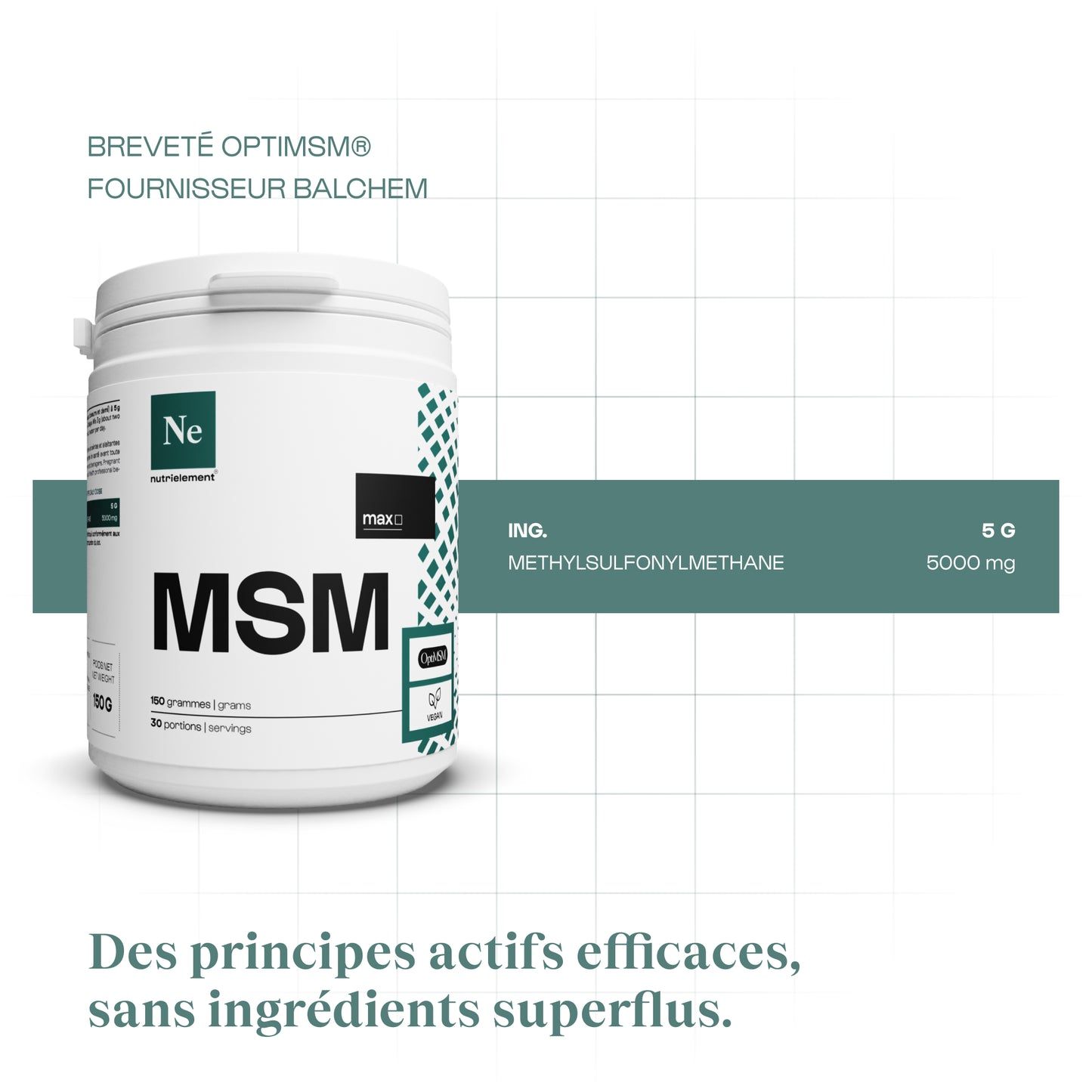 OptiMSM® (MéthylSulfonylMéthane) en poudre